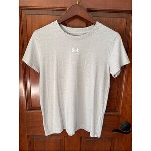 Under Armour Rival Core Light Gray Short Sleeve Performance Tee- Women's Small